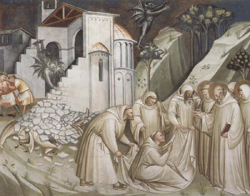 Spinello Aretino St.Benedict Revives a Monk from under the Rubble Spain oil painting art